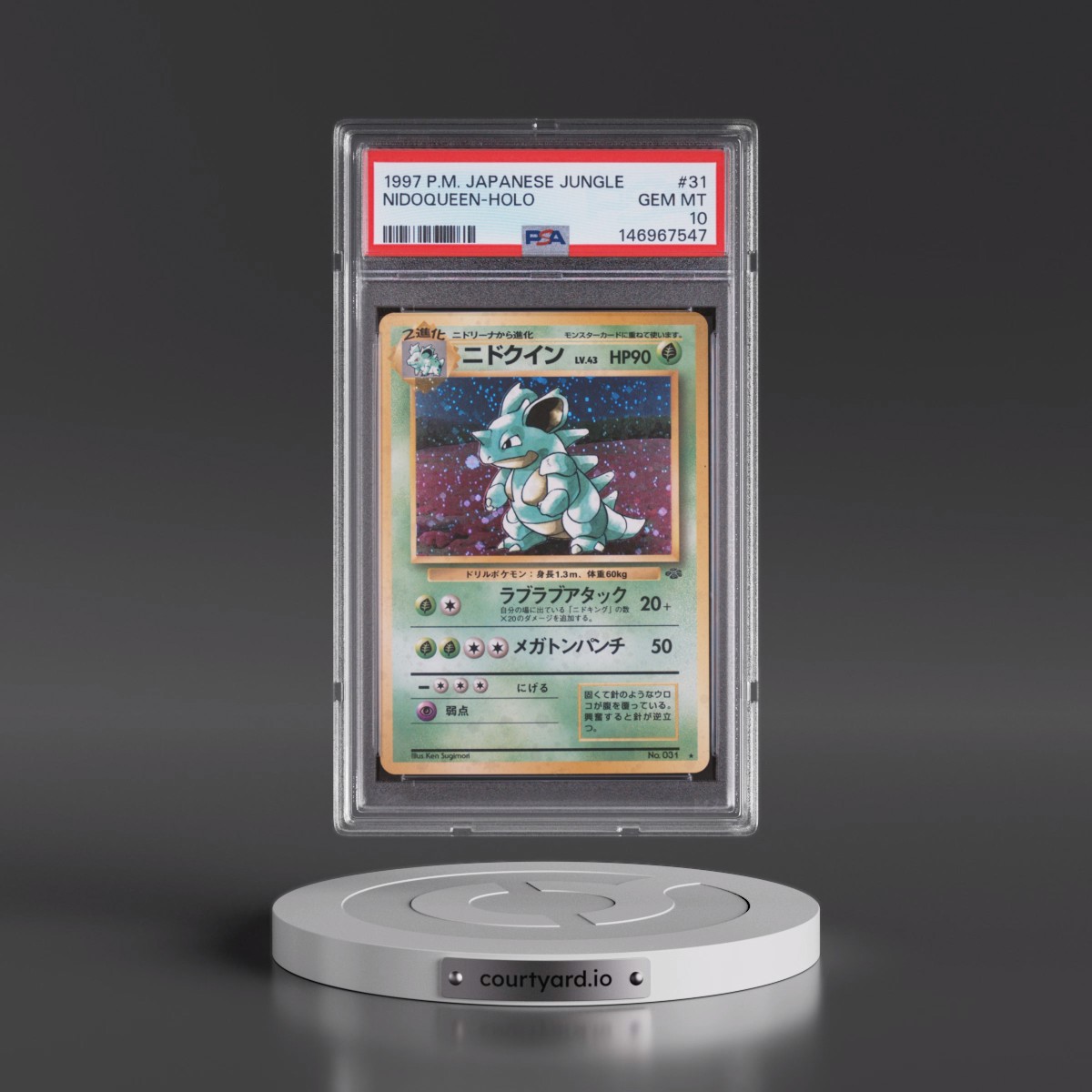 1997 Pokémon Jungle Nidoqueen - Holo #31 PSA 10