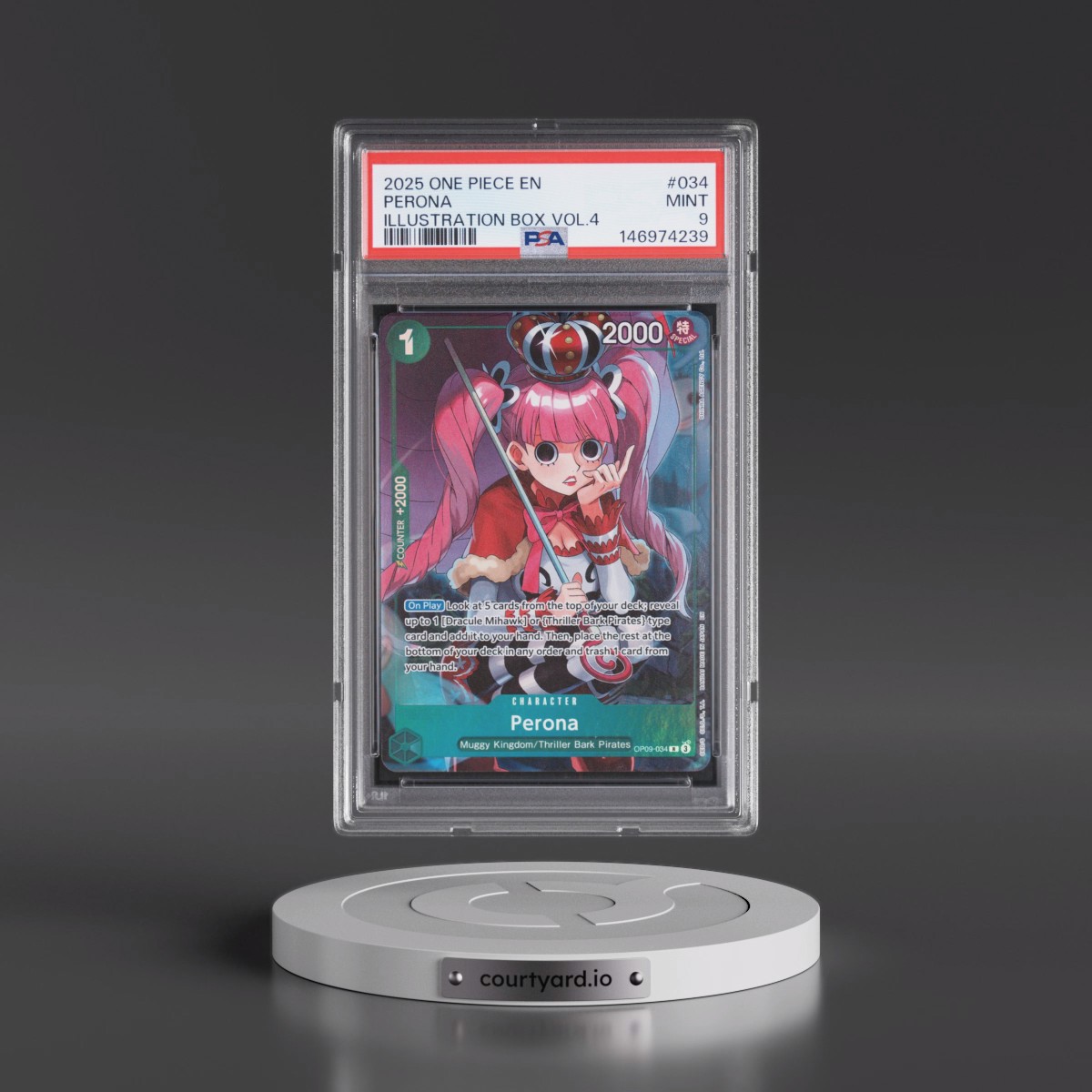 2025 One Piece Promos #034 Perona - Illustration Box Vol.4 (PSA 9 MINT)