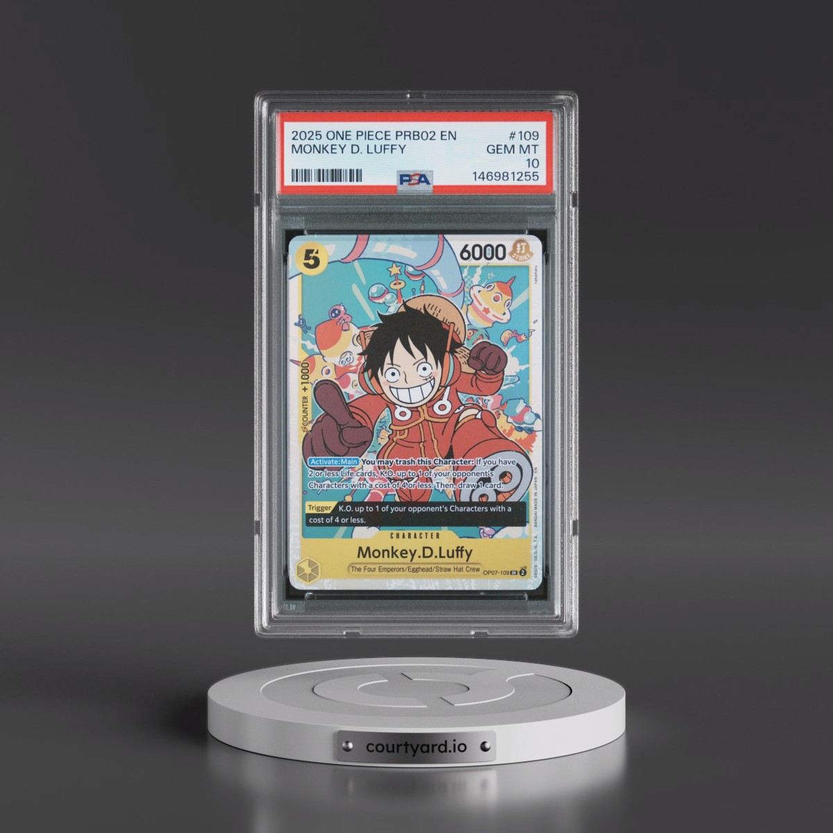 2025 One Piece PRB02-Premium Booster -One Piece Card the Best- Vol.2 #109 Monkey D. Luffy (PSA 10 GEM MINT)