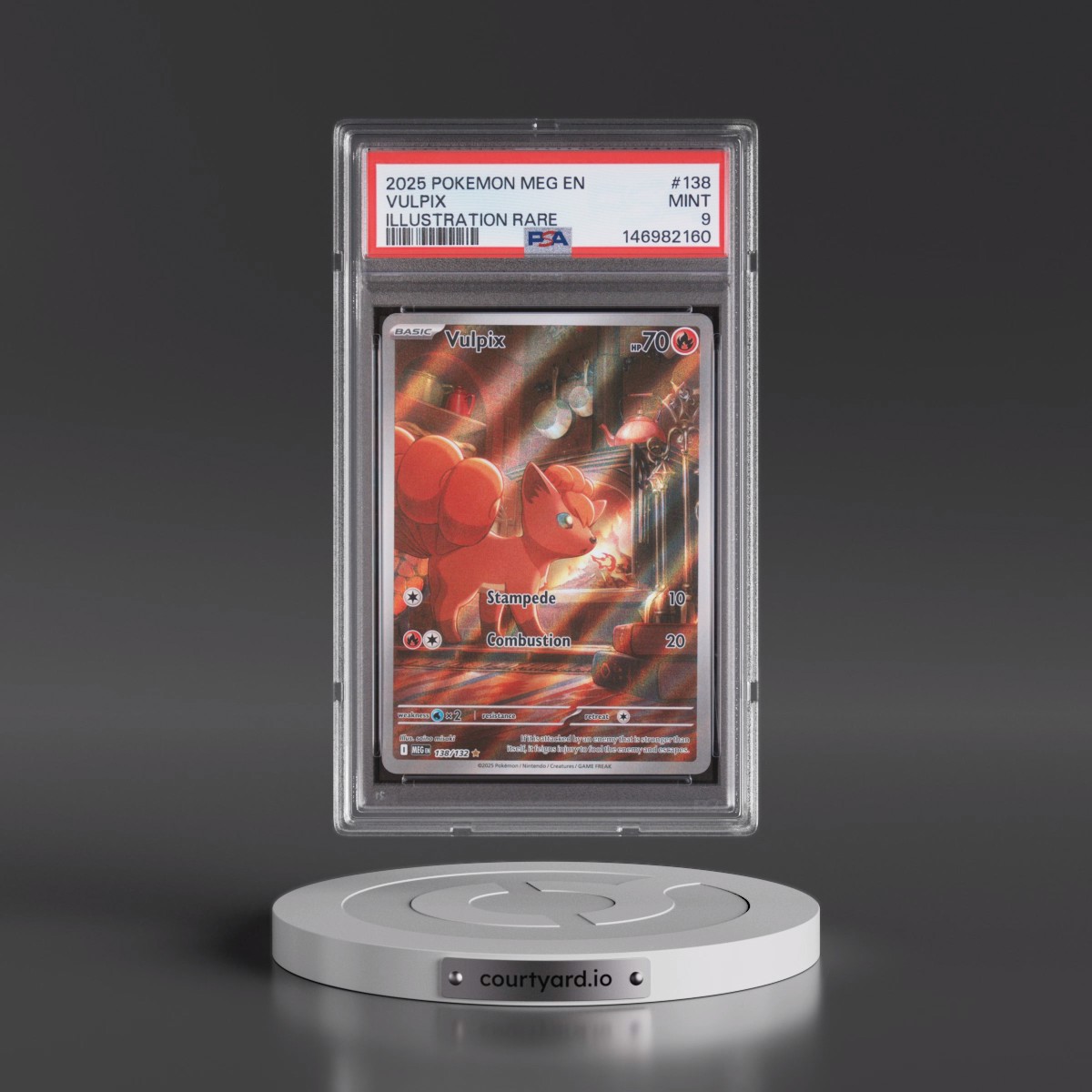 2025 Pokémon Meg EN-Mega Evolution #138 Vulpix - Illustration Rare (PSA 9 MINT)