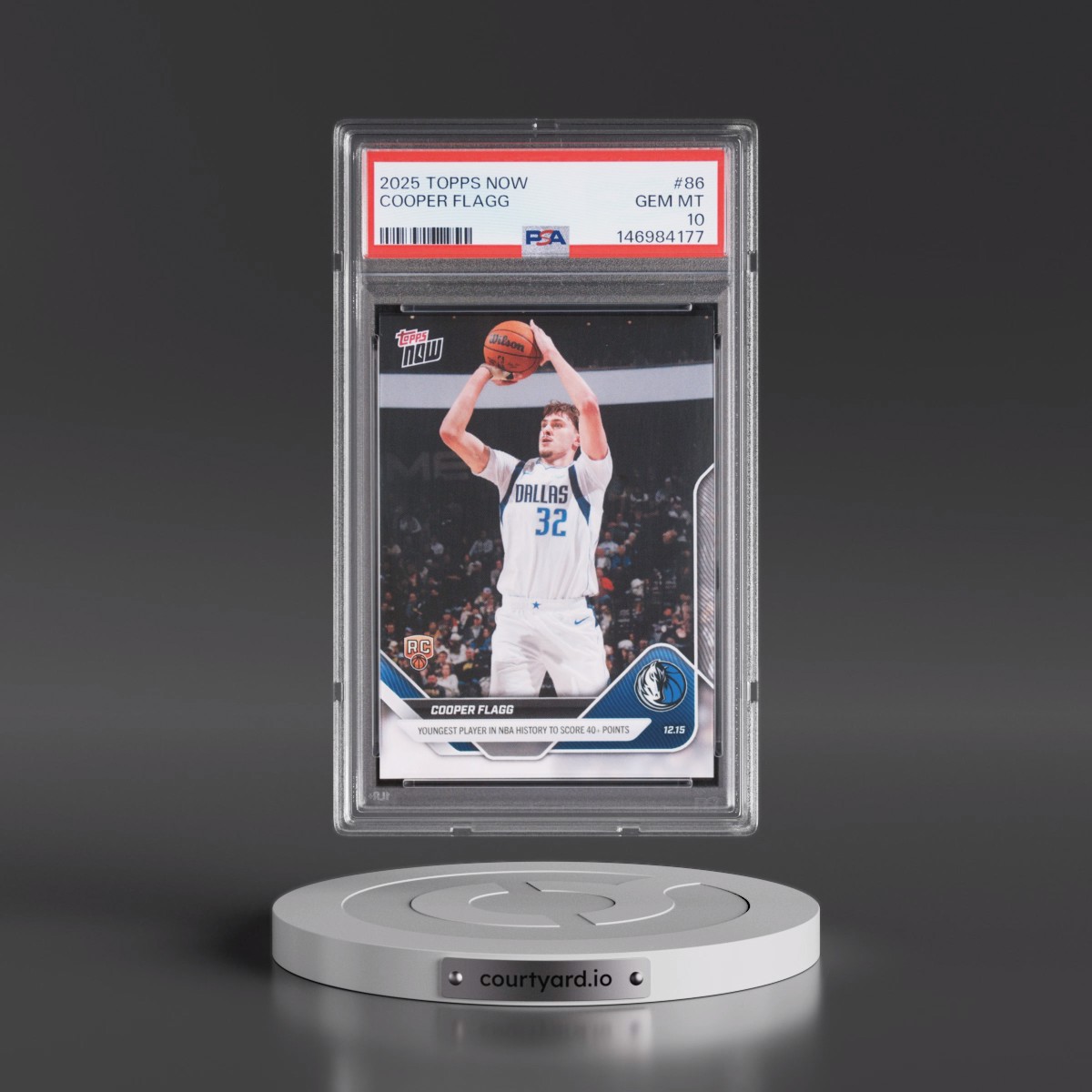 2025 Topps Now #86 Cooper Flagg (PSA 10 GEM MINT)