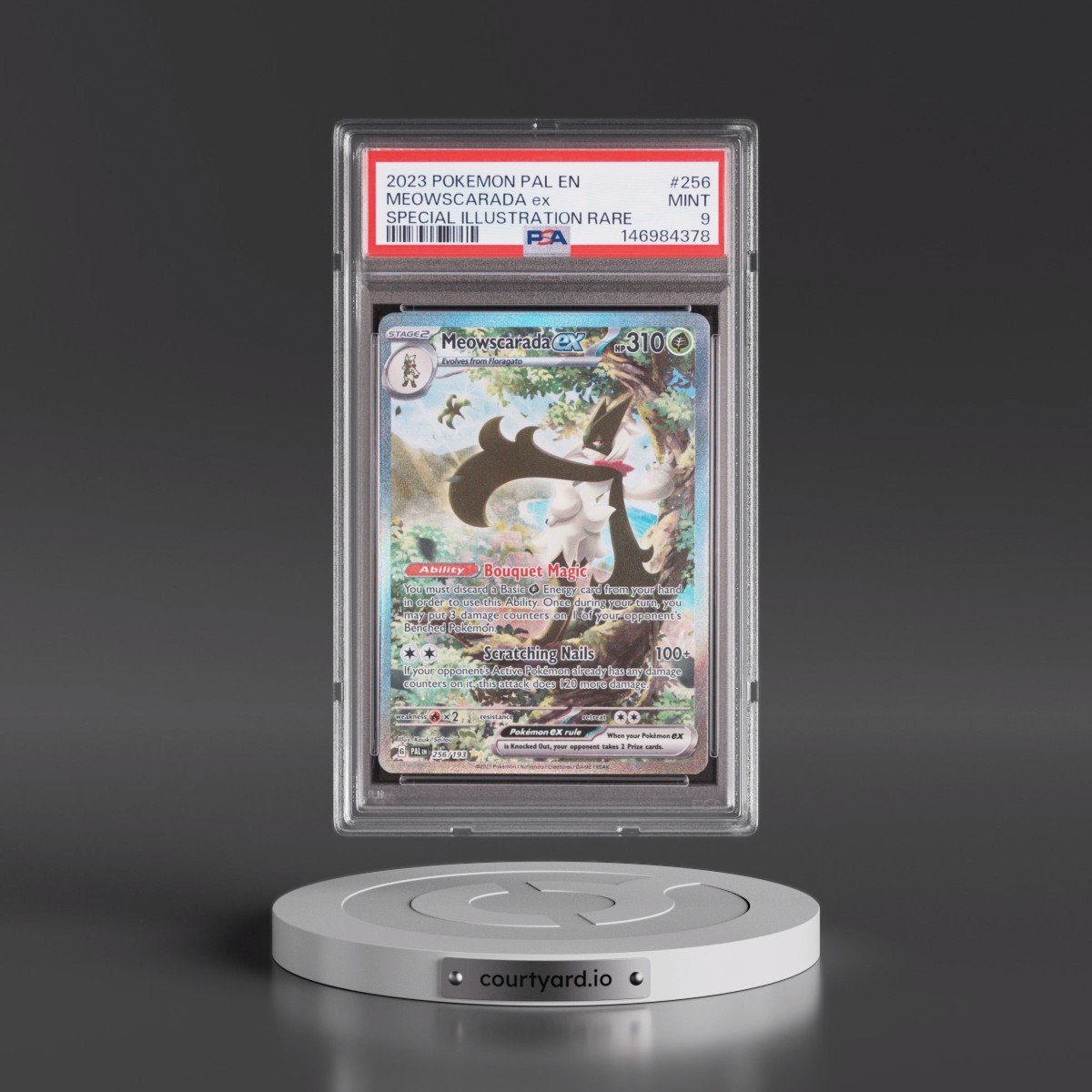 2023 Pokémon Pal EN-Paldea Evolved #256 Meowscarada EX - Holo Special Illustration Rare (PSA 9 MINT)
