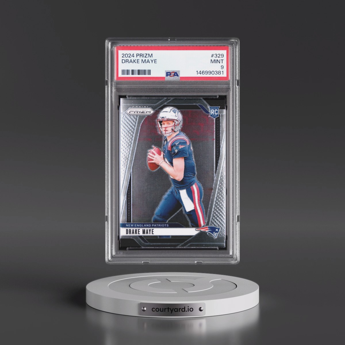 2024 Panini Prizm #329 Drake Maye (PSA 9 MINT)