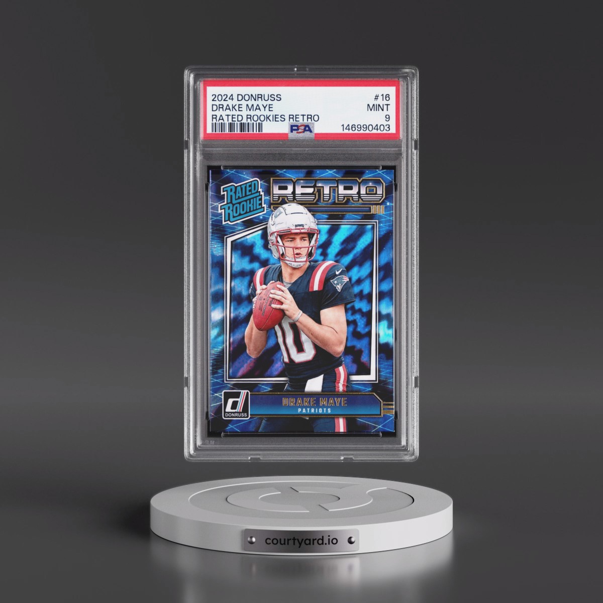 2024 Panini Donruss Rated Rookies Retro #16 Drake Maye (PSA 9 MINT)