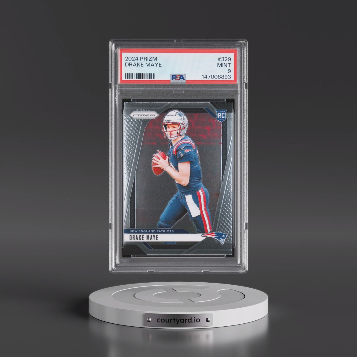 2024 Panini Prizm #329 Drake Maye (PSA 9 MINT)