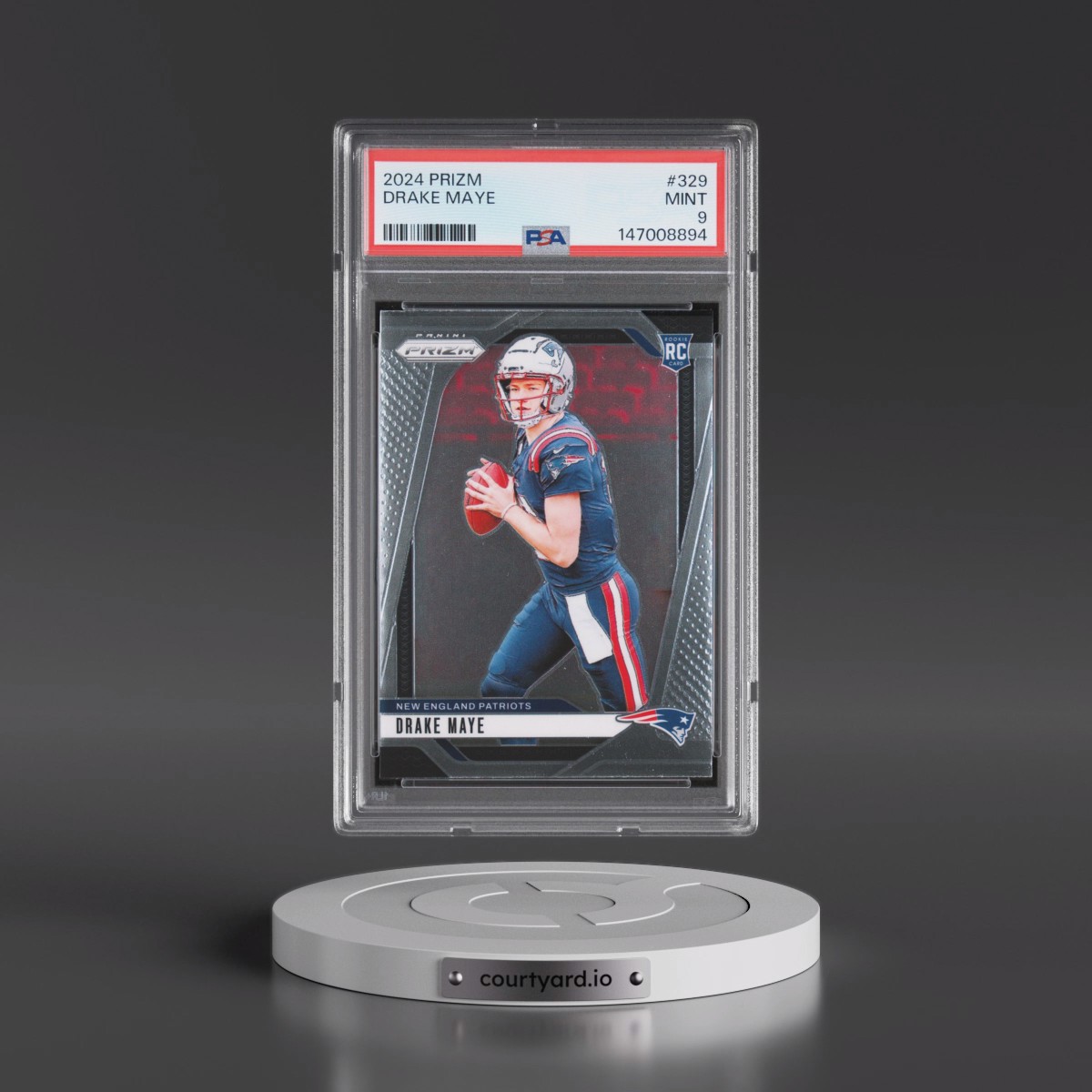 2024 Panini Prizm #329 Drake Maye (PSA 9 MINT)