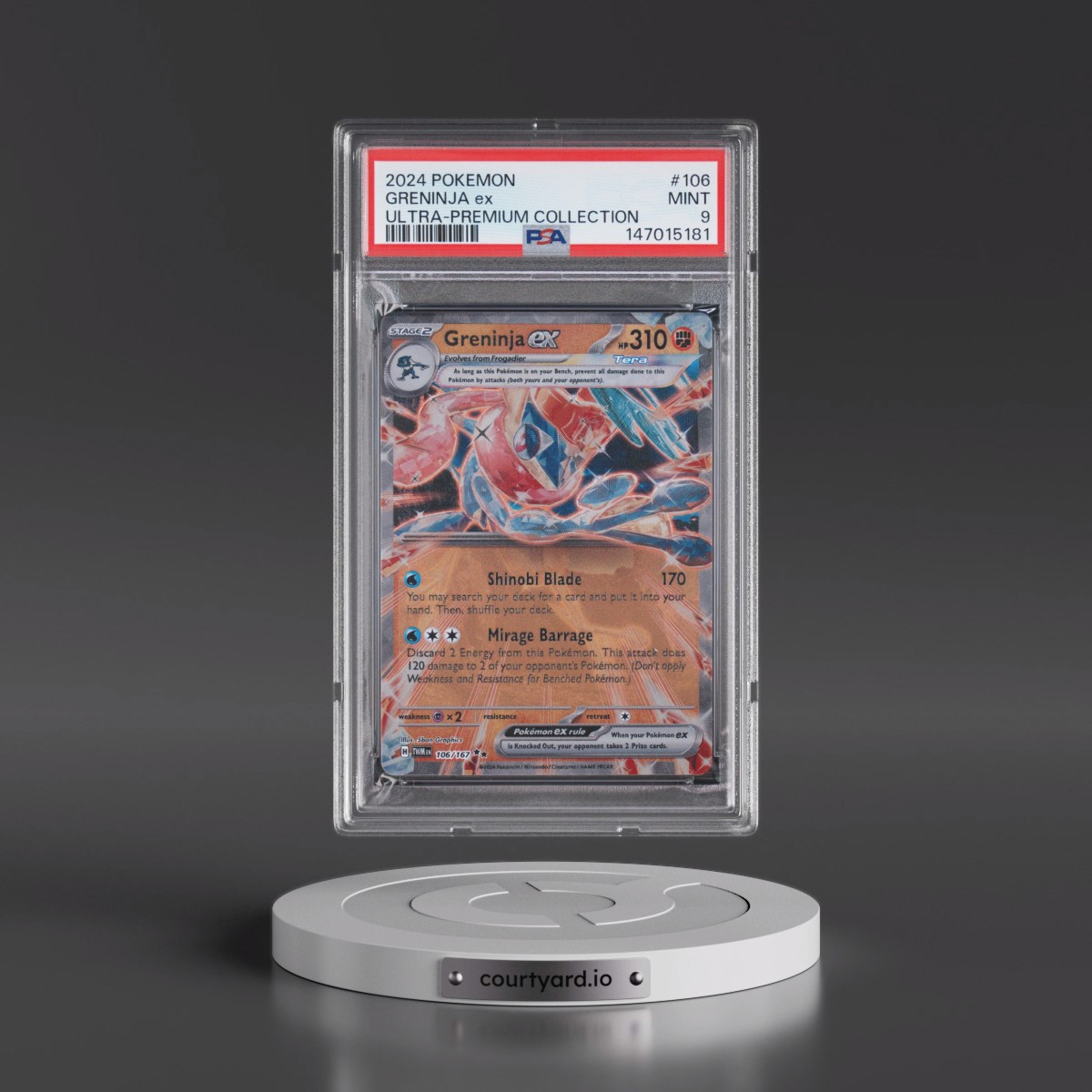 2024 Pokémon Greninja EX Ultra-Premium Collection #106 Greninja EX - Holo (PSA 9 MINT)