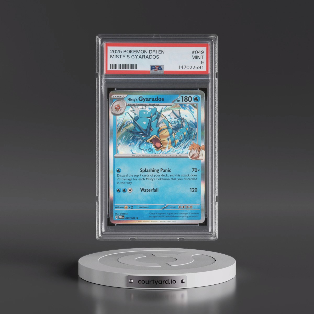 2025 Pokémon Dri EN-Destined Rivals #049 Misty's Gyarados (PSA 9 MINT)