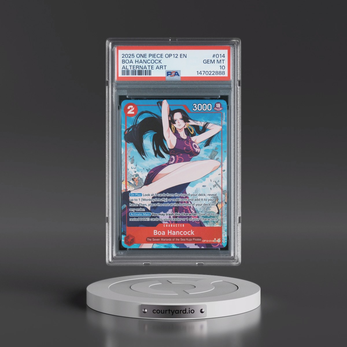 2025 One Piece OP12-Legacy of the Master #014 Boa Hancock - Alternate Art (PSA 10 GEM MINT)