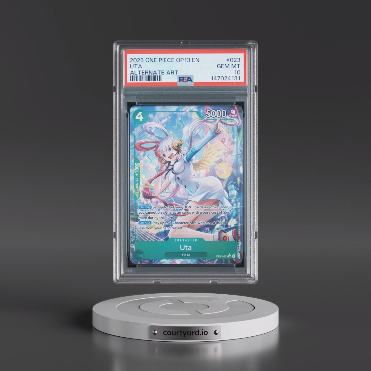 2025 One Piece OP13-Carrying on His Will #023 Uta - Alternate Art (PSA 10 GEM MINT)