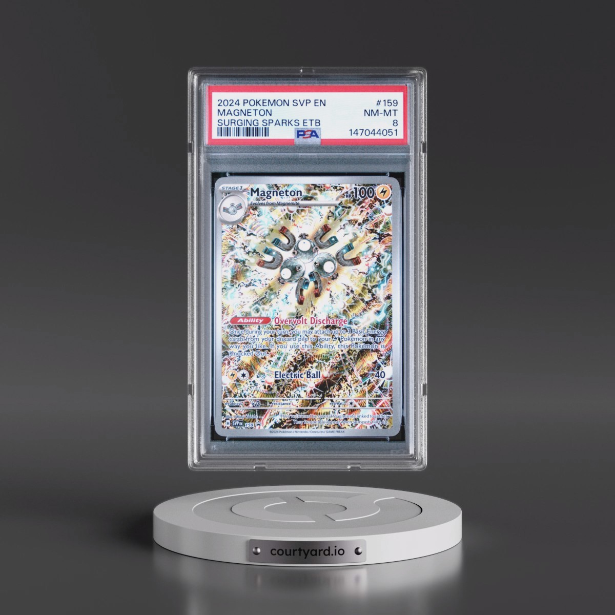 2024 Pokémon Svp EN-SV Black Star Promo #159 Magneton - Surging Sparks Elite Trainer Box (PSA 8 NM-MT)
