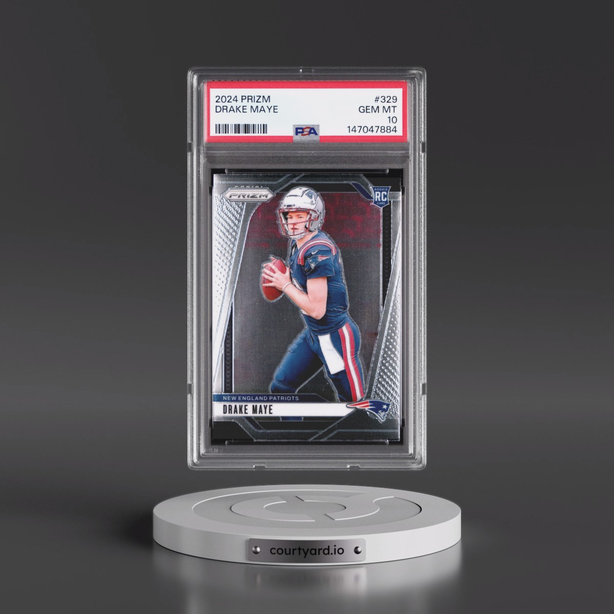 2024 Panini Prizm #329 Drake Maye (PSA 10 GEM MINT)