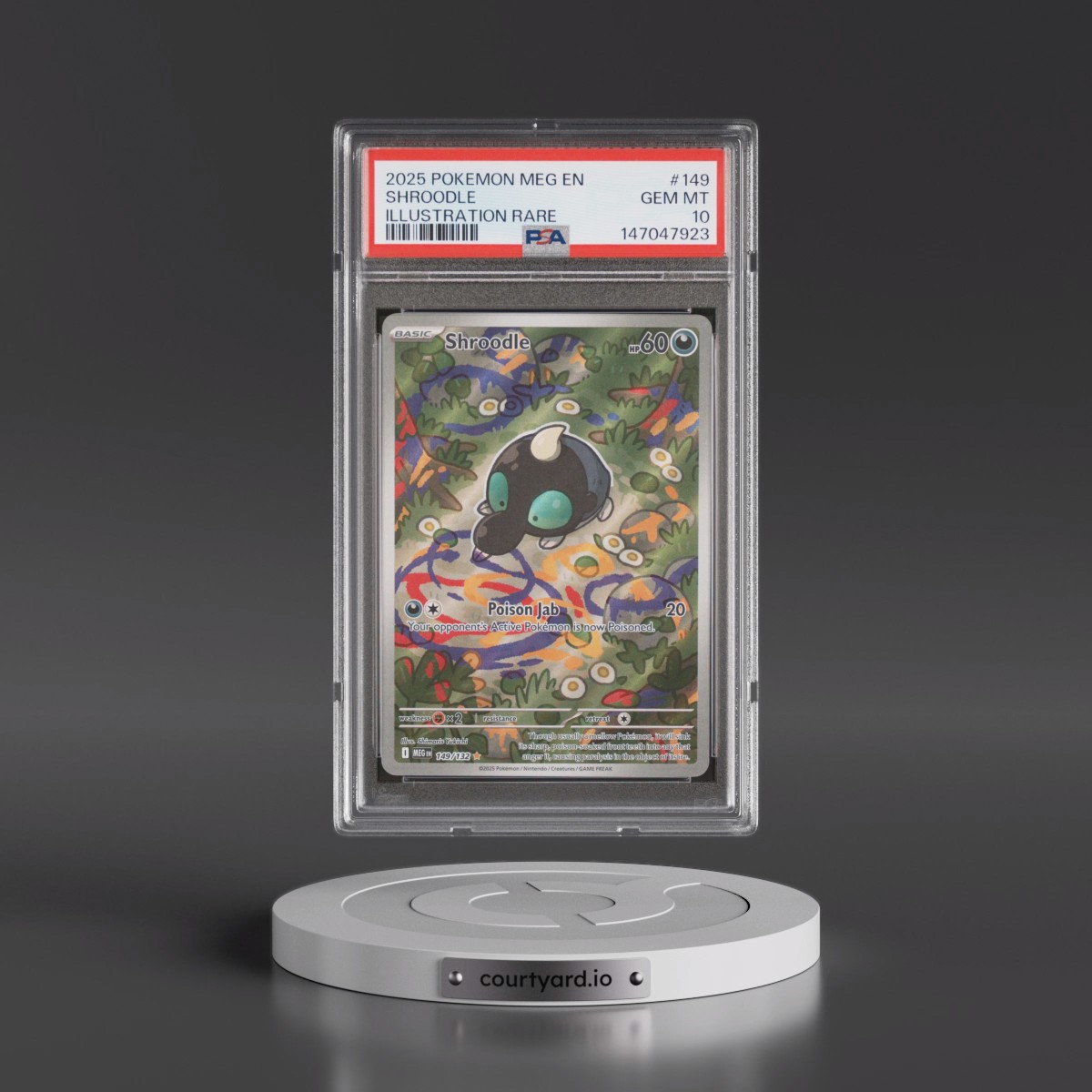 2025 Pokémon Meg EN-Mega Evolution #149 Shroodle - Illustration Rare (PSA 10 GEM MINT)