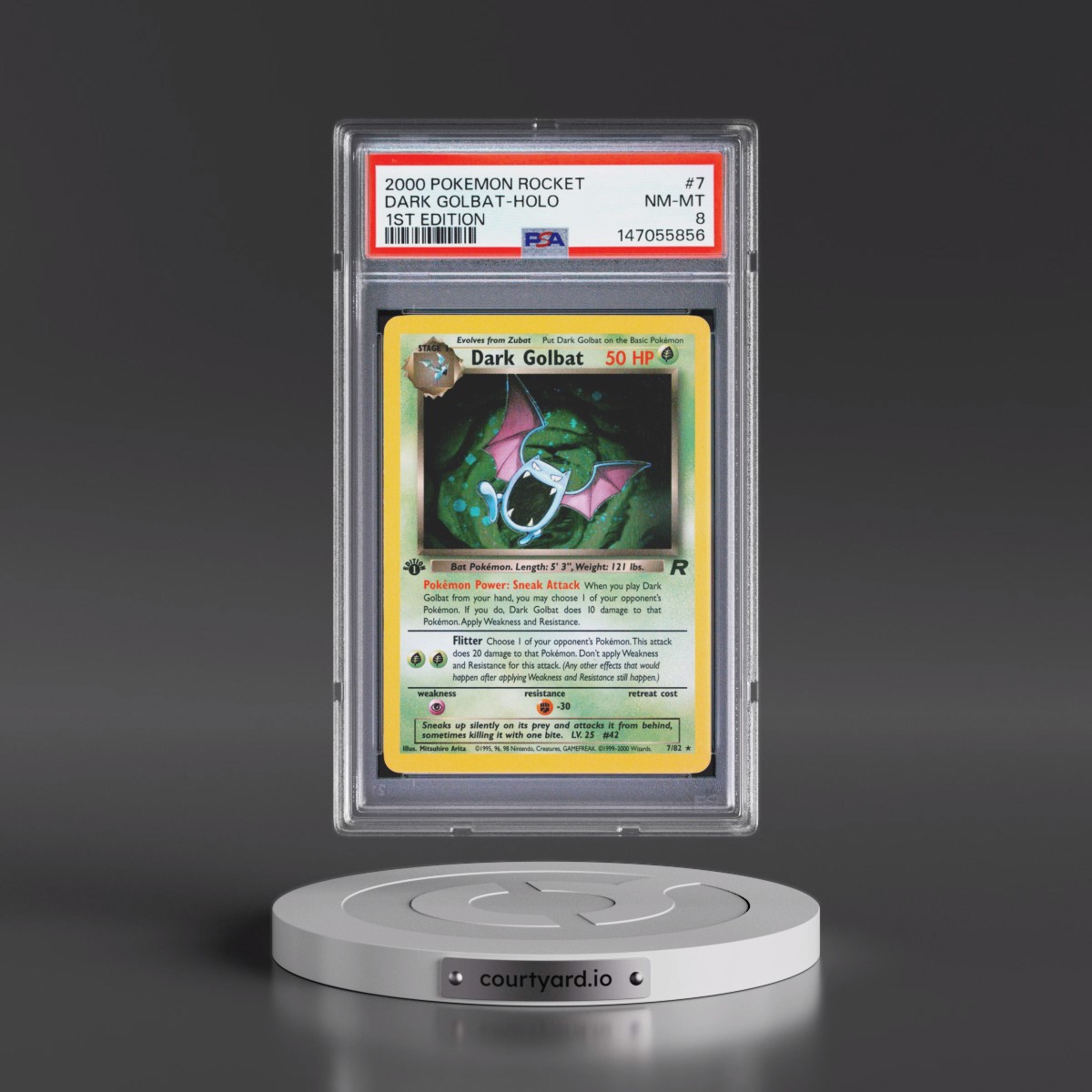 2000 Pokémon Rocket #7 Dark Golbat - 1st Edition Holo (PSA 8 NM-MT)
