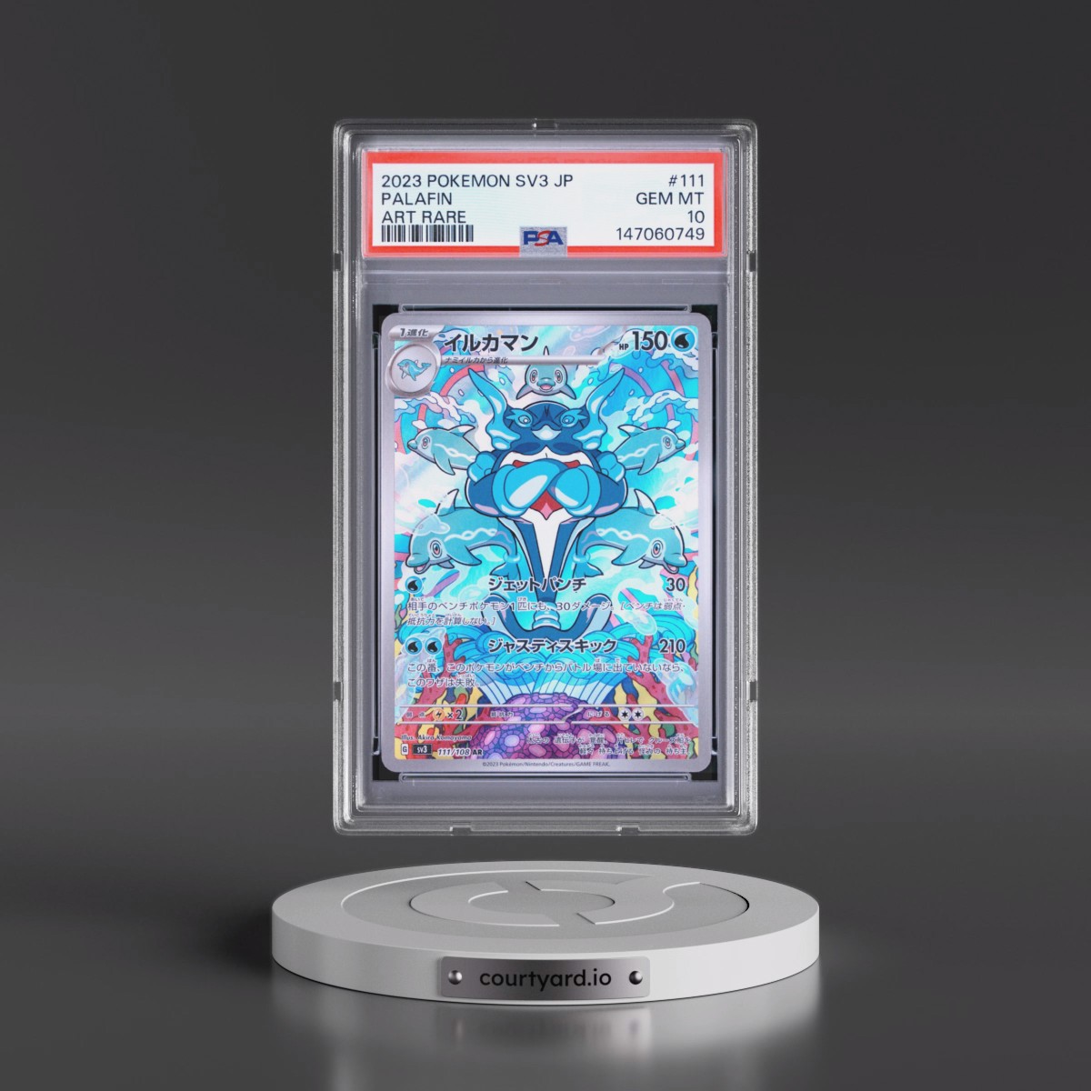 2023 Pokémon SV3-Ruler of the Black Flame Palafin - Art Rare #111 PSA 10