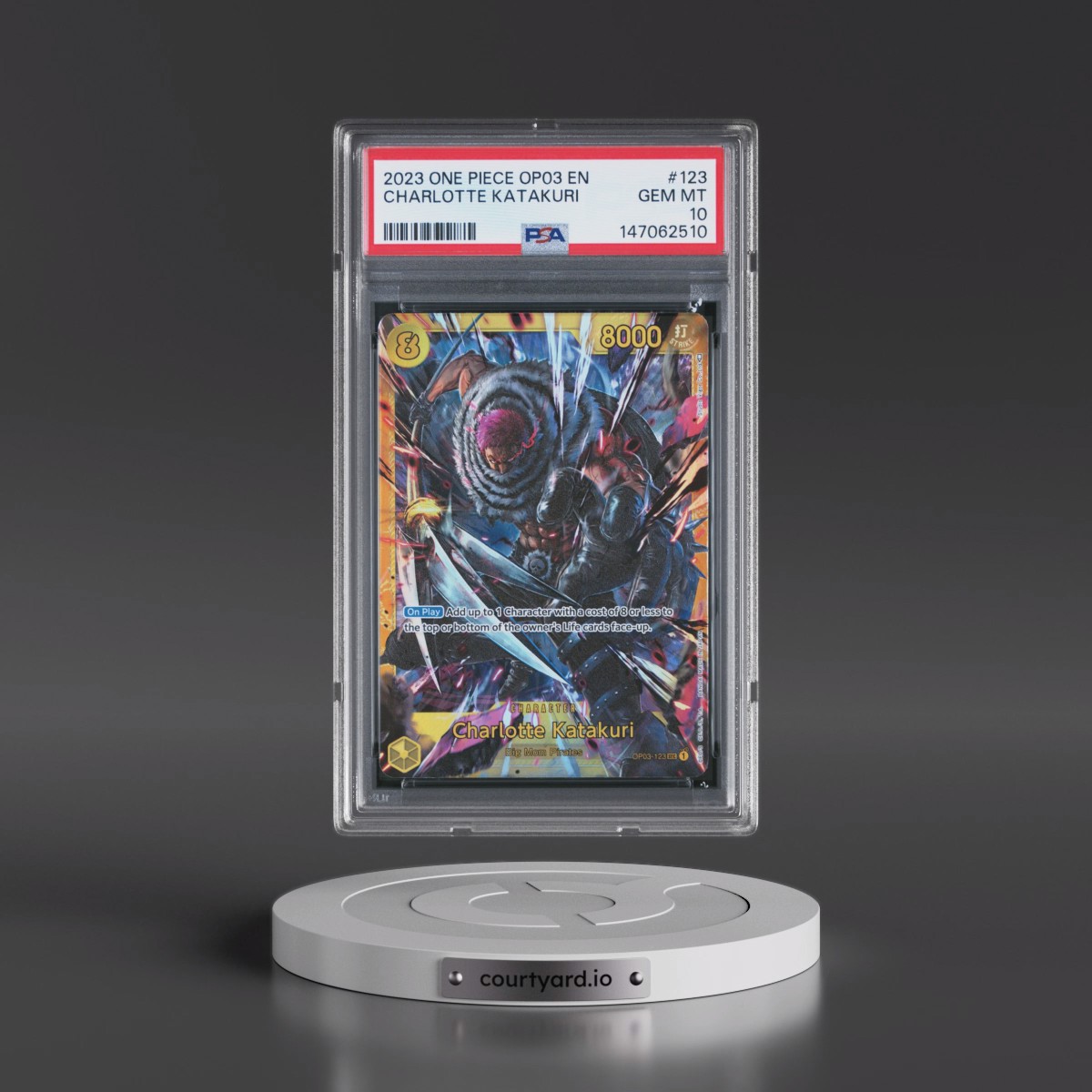 2023 One Piece OP03-Pillars of Strength #123 Charlotte Katakuri (PSA 10 GEM MINT)