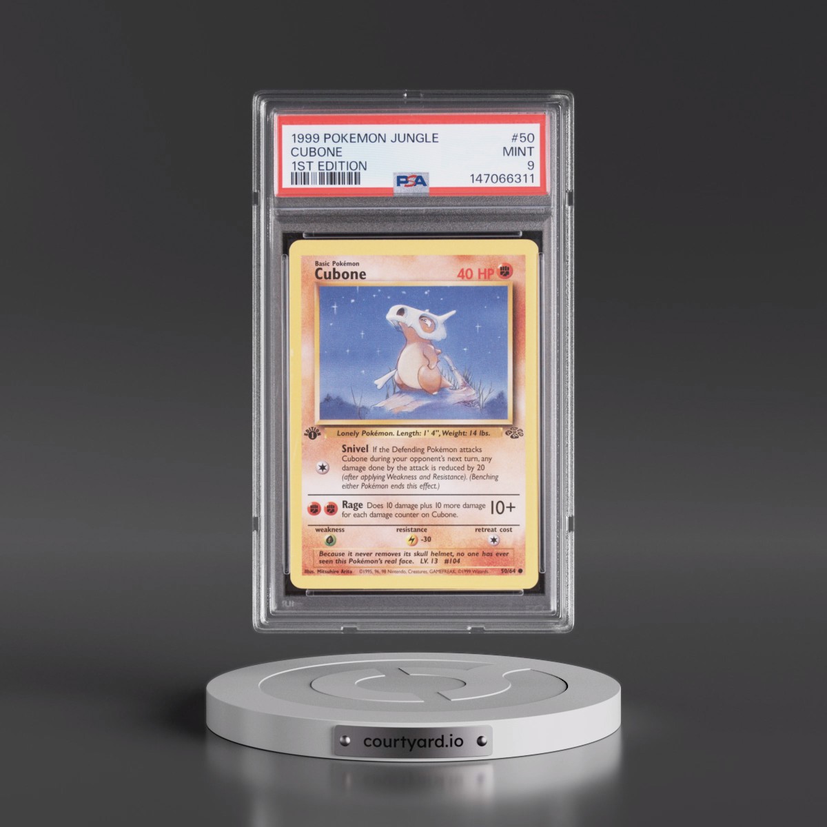 1999 Pokémon Jungle #50 Cubone - 1st Edition (PSA 9 MINT)
