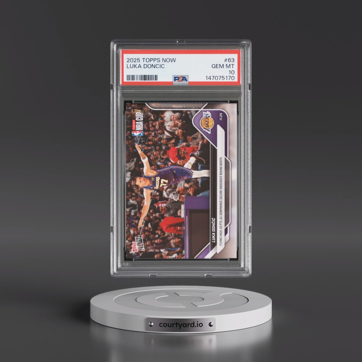 2025 Topps Now #63 Luka Doncic (PSA 10 GEM MINT)