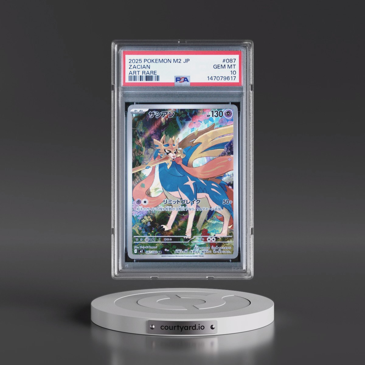 2025 Pokémon M2-Inferno X #087 Zacian - Art Rare (PSA 10 GEM MINT)