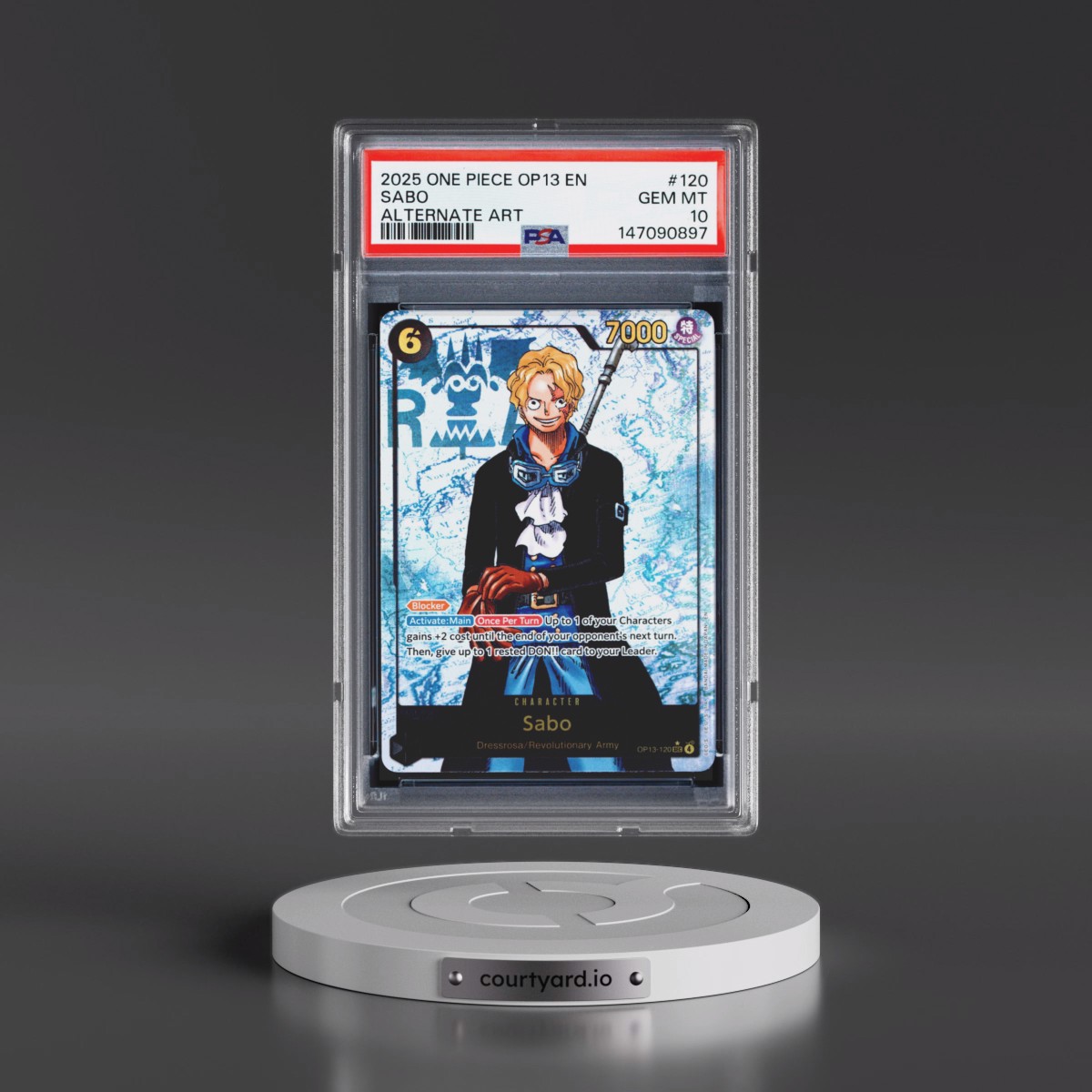 2025 One Piece OP13-Carrying on His Will #120 Sabo - Alternate Art (PSA 10 GEM MINT)
