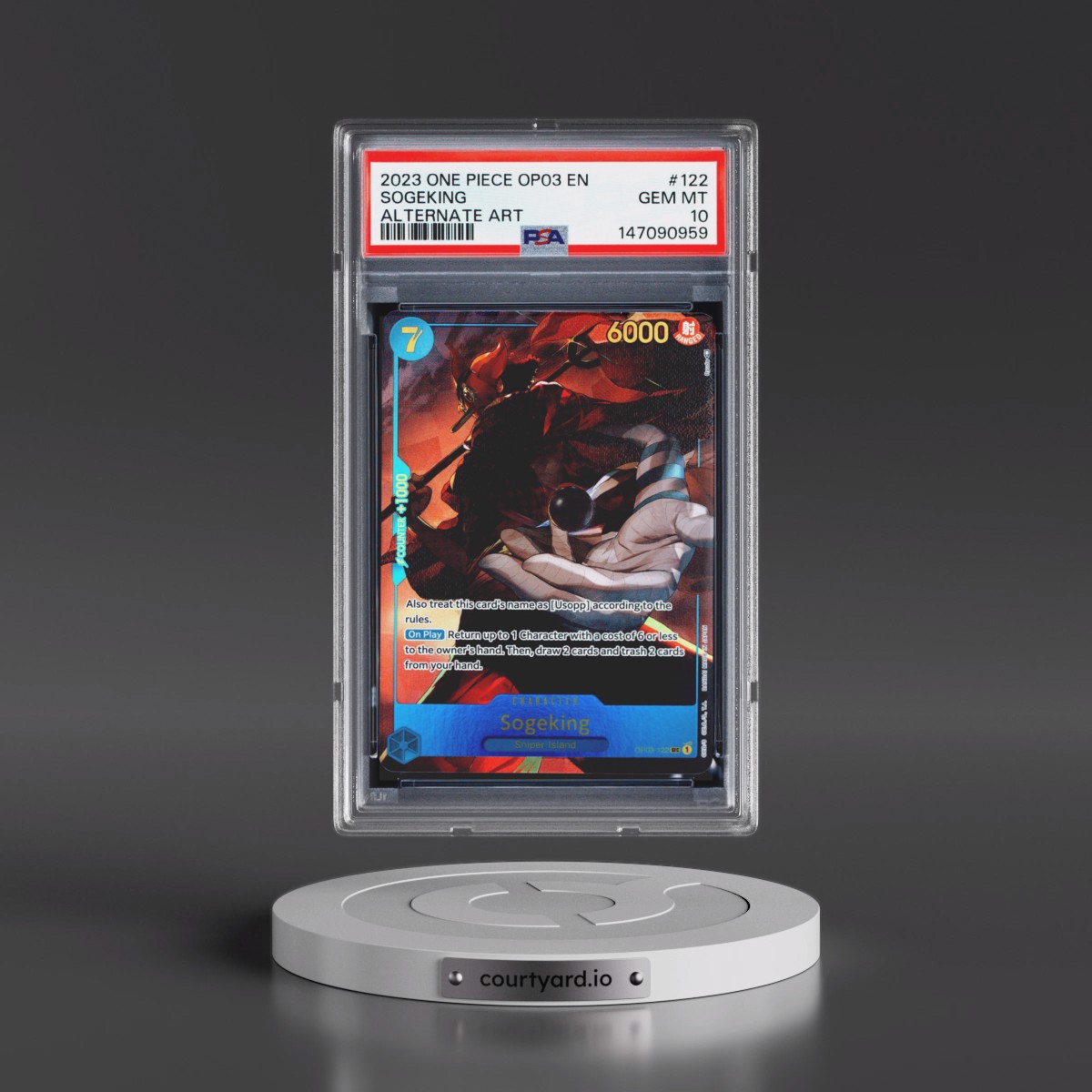 2023 One Piece OP03-Pillars of Strength #122 Sogeking - Alternate Art (PSA 10 GEM MINT)