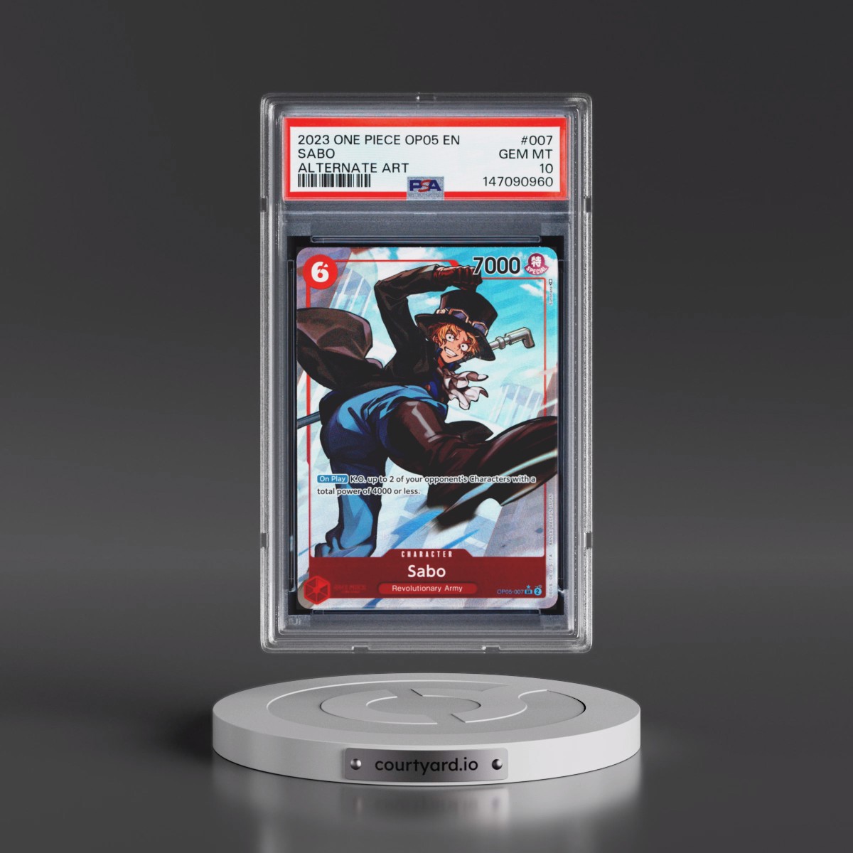 2023 One Piece OP05-Awakening of the New Era Sabo - Alternate Art #007 PSA 10