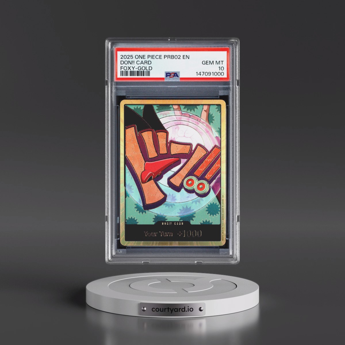 2025 One Piece PRB02-Premium Booster -One Piece Card the Best- Vol.2 Don!! Card - Foxy-Gold PSA 10