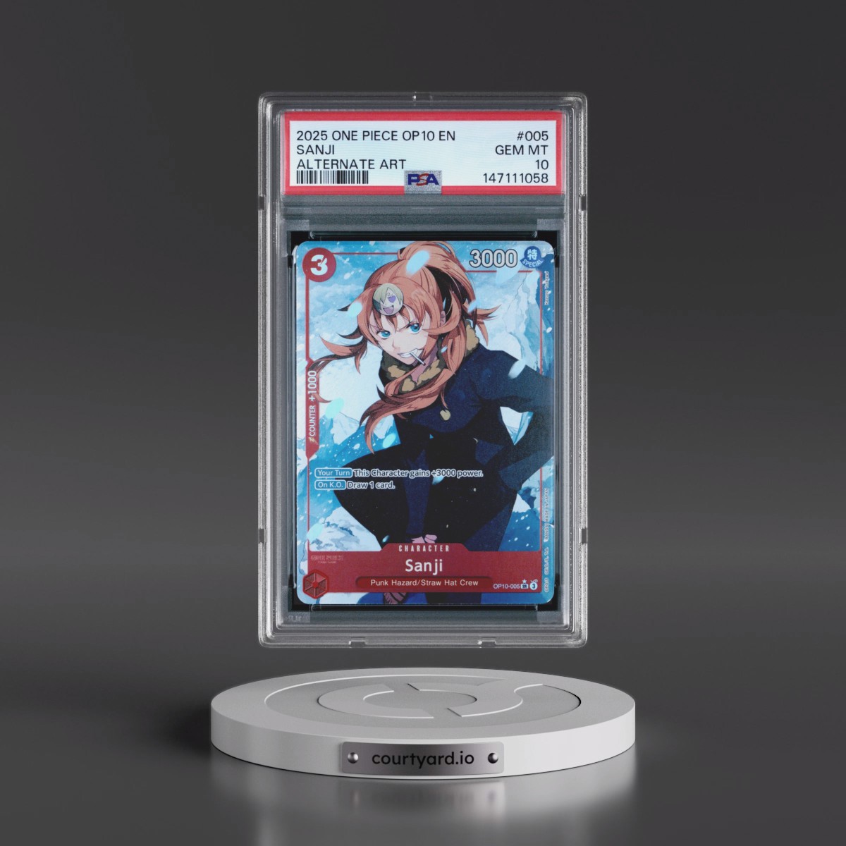 2025 One Piece OP10-Royal Blood #005 Sanji - Alternate Art (PSA 10 GEM MINT)