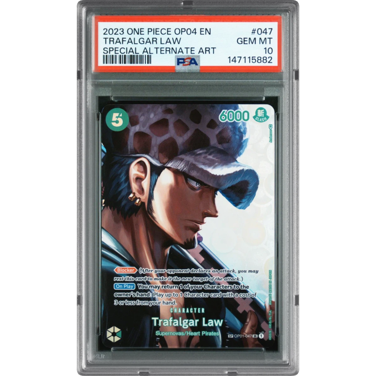 2023 One Piece Kingdoms of Intrigue #047 Trafalgar Law - Special Alternate Art (PSA 10 GEM MINT)