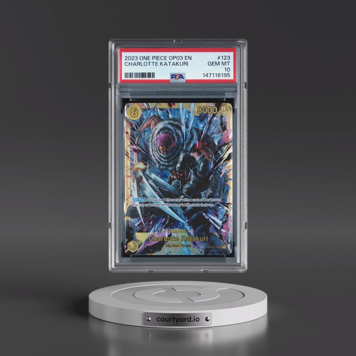 2023 One Piece OP03-Pillars of Strength #123 Charlotte Katakuri (PSA 10 GEM MINT)