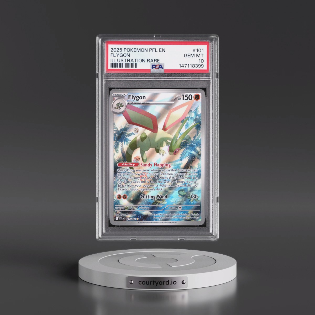 2025 Pokémon Pfl EN-Phantasmal Flames #101 Flygon - Illustration Rare (PSA 10 GEM MINT)