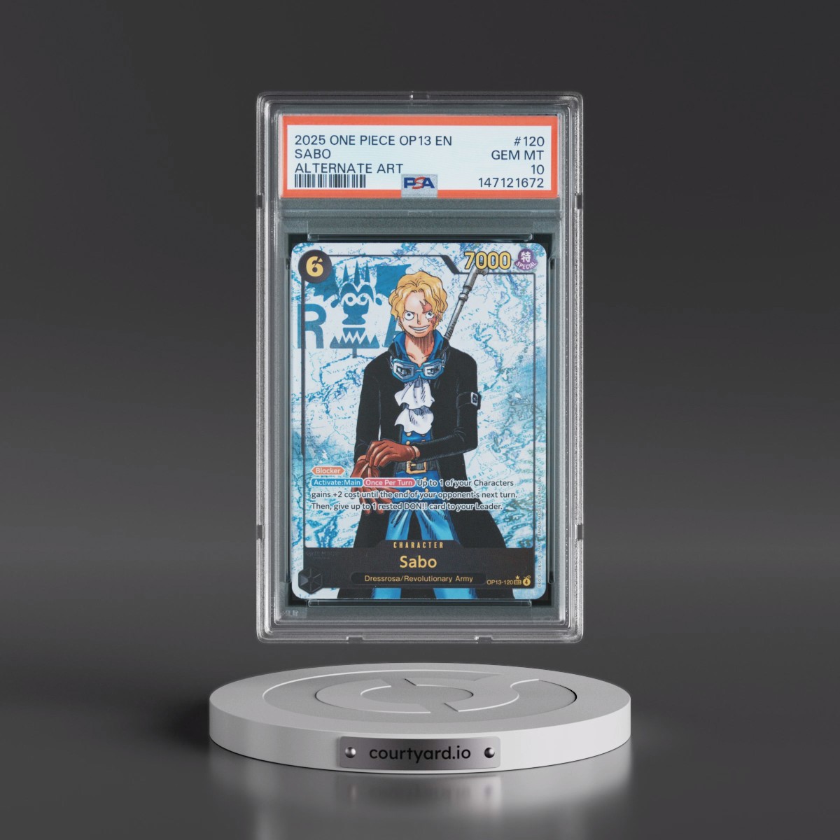 2025 One Piece OP13-Carrying on His Will #120 Sabo - Alternate Art (PSA 10 GEM MINT)