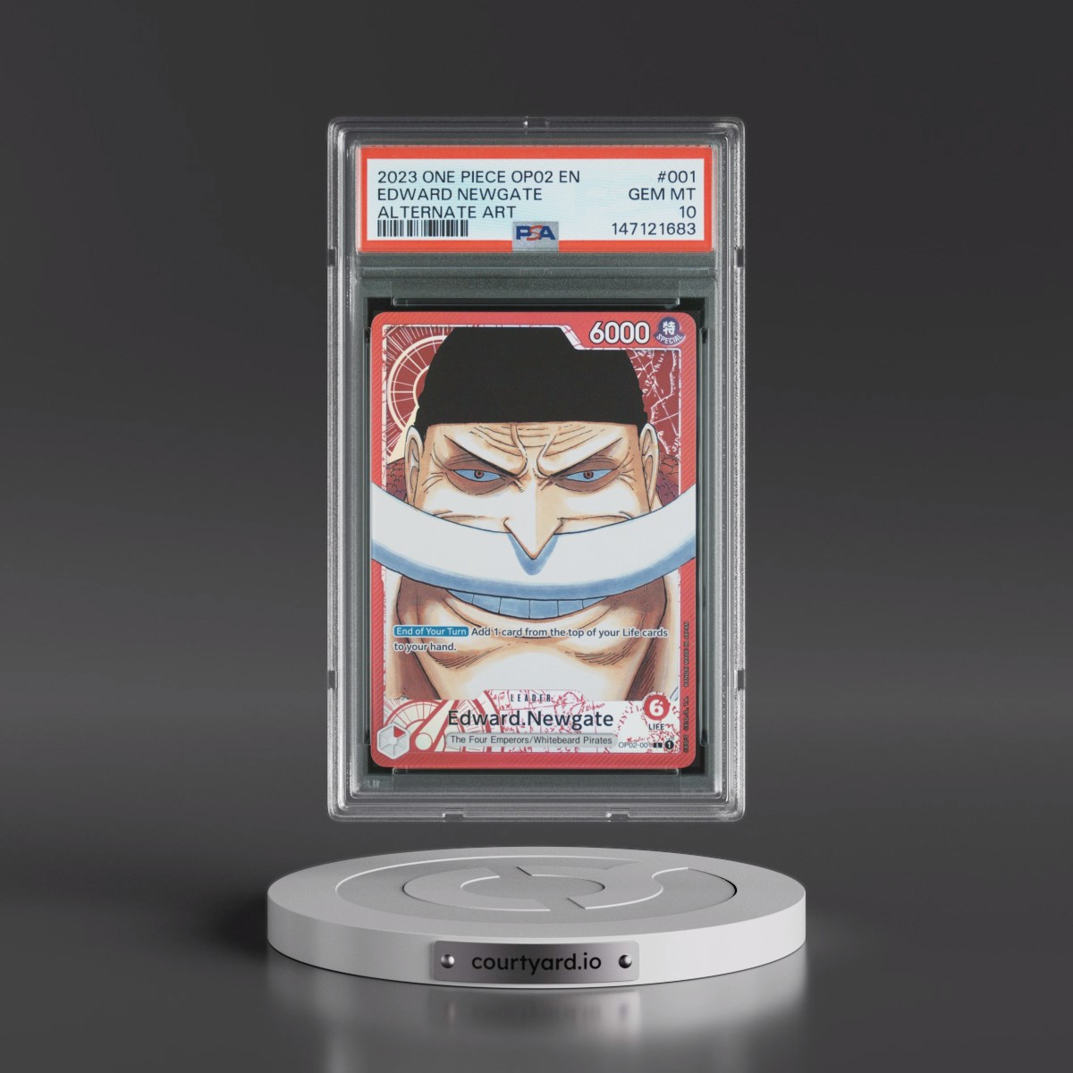 2023 One Piece Paramount War #001 Edward Newgate - Alternate Art (PSA 10 GEM MINT)
