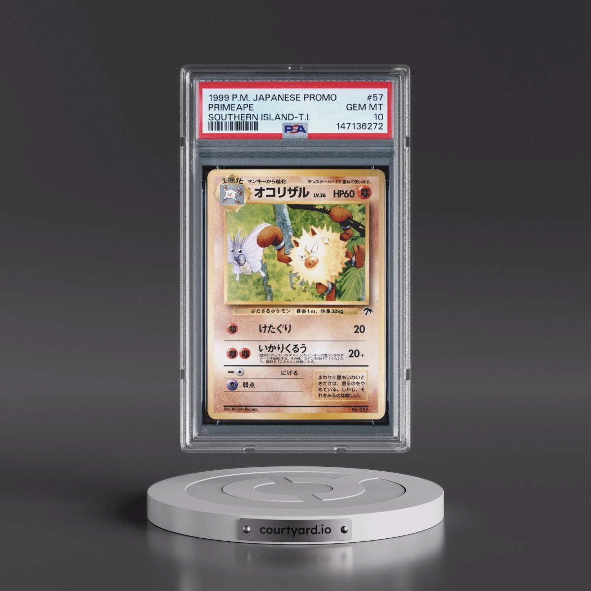 1999 Pokémon Promo Southern Islands #57 Primeape - Southern Island-T.I. (PSA 10 GEM MINT)
