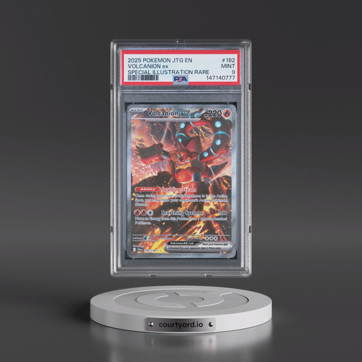 2025 Pokémon Jtg EN-Journey Together #182 Volcanion EX - Holo Special Illustration Rare (PSA 9 MINT)
