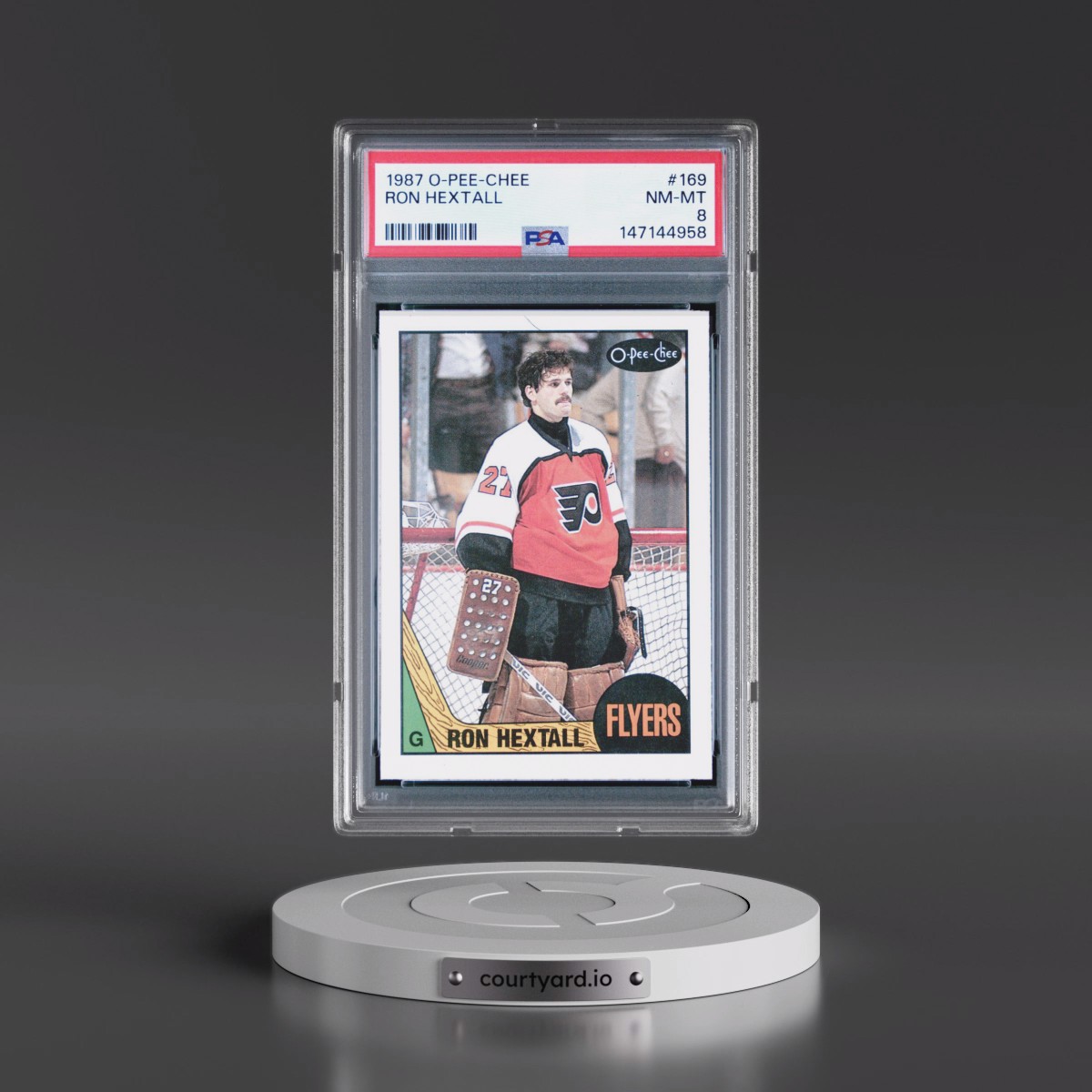 1987 O-Pee-Chee Ron Hextall #169 PSA 8