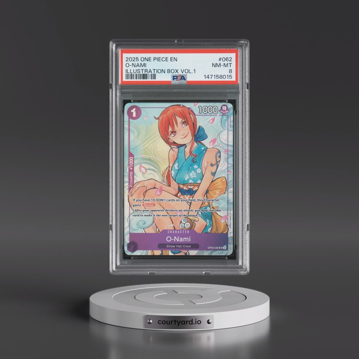 2025 One Piece Promos #062 O-Nami - Illustration Box Vol.1 (PSA 8 NM-MT)