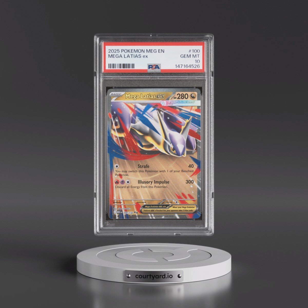 2025 Pokémon Meg EN-Mega Evolution #100 Mega Latias EX - Holo (PSA 10 GEM MINT)