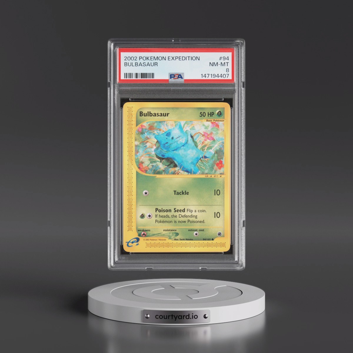 2002 Pokémon Expedition #94 Bulbasaur (PSA 8 NM-MT)