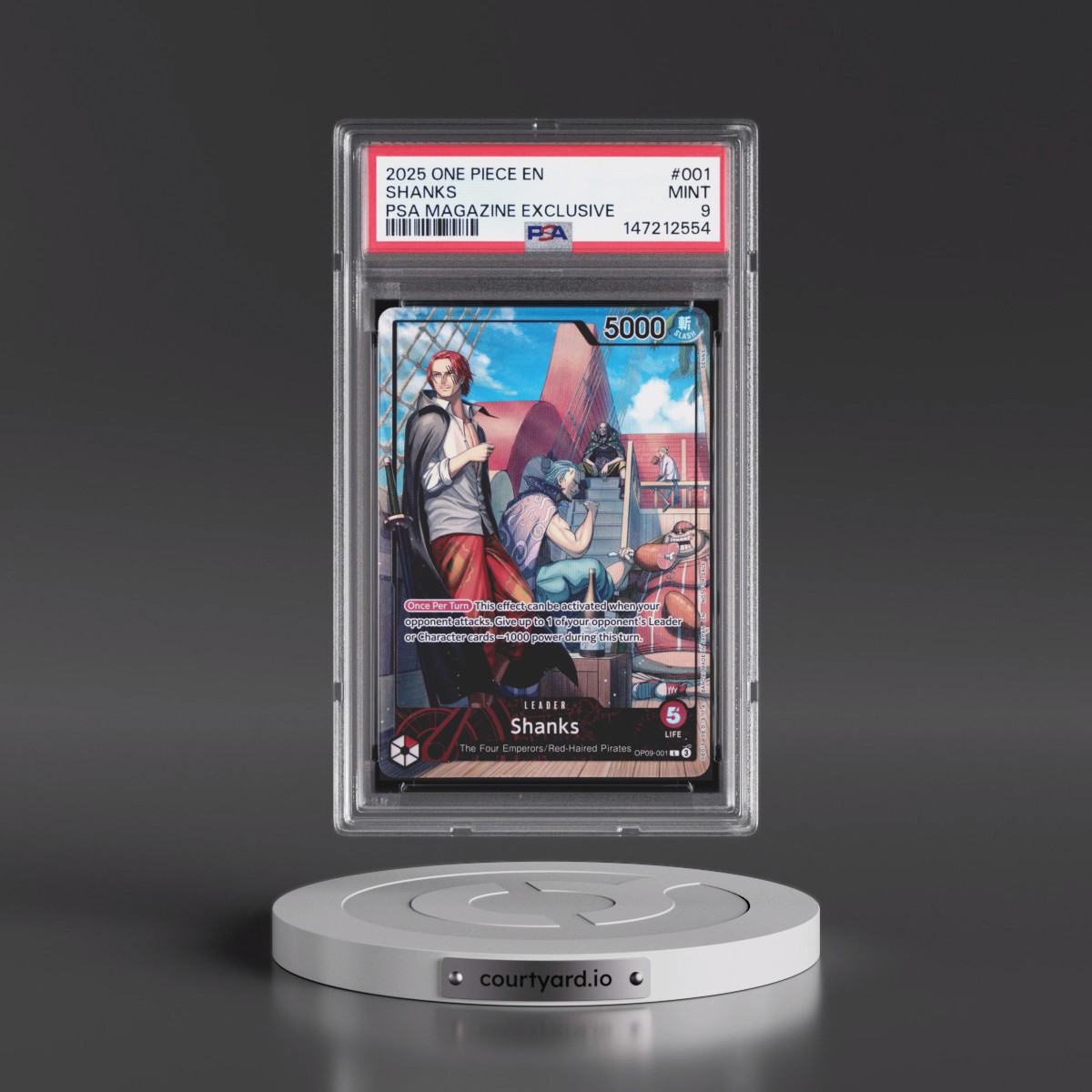 2025 One Piece Promos #001 Shanks - PSA Magazine Exclusive (PSA 9 MINT)