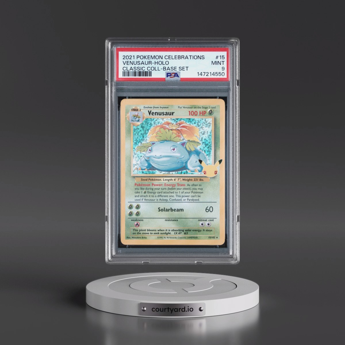 2021 Pokémon Celebrations Classic Collection #15 Venusaur - Holo (PSA 9 MINT)