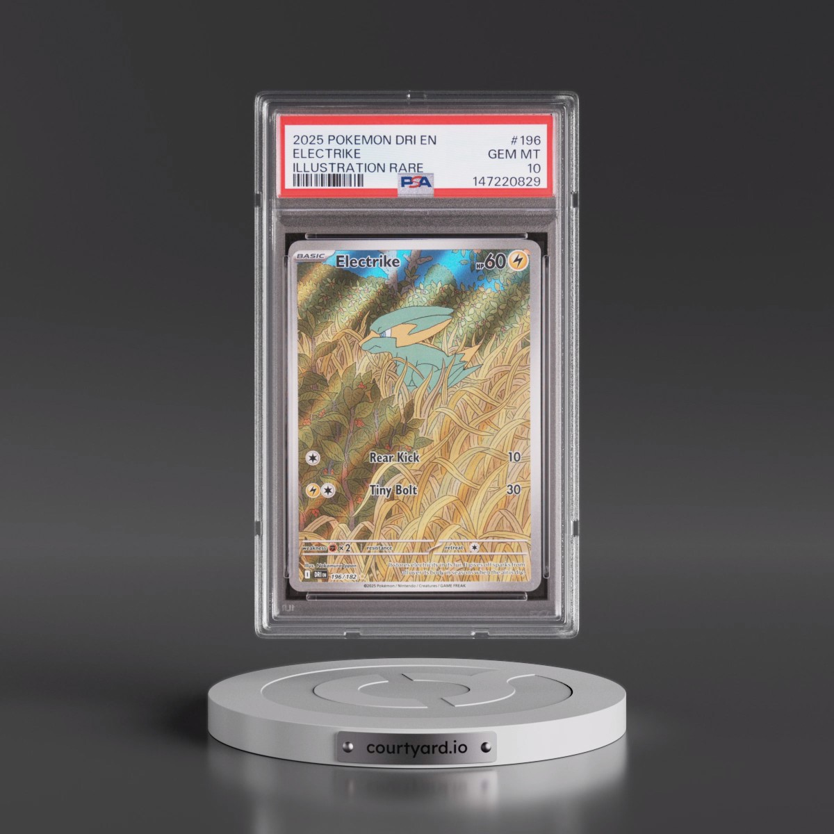 2025 Pokémon Dri EN-Destined Rivals #196 Electrike - Illustration Rare (PSA 10 GEM MINT)