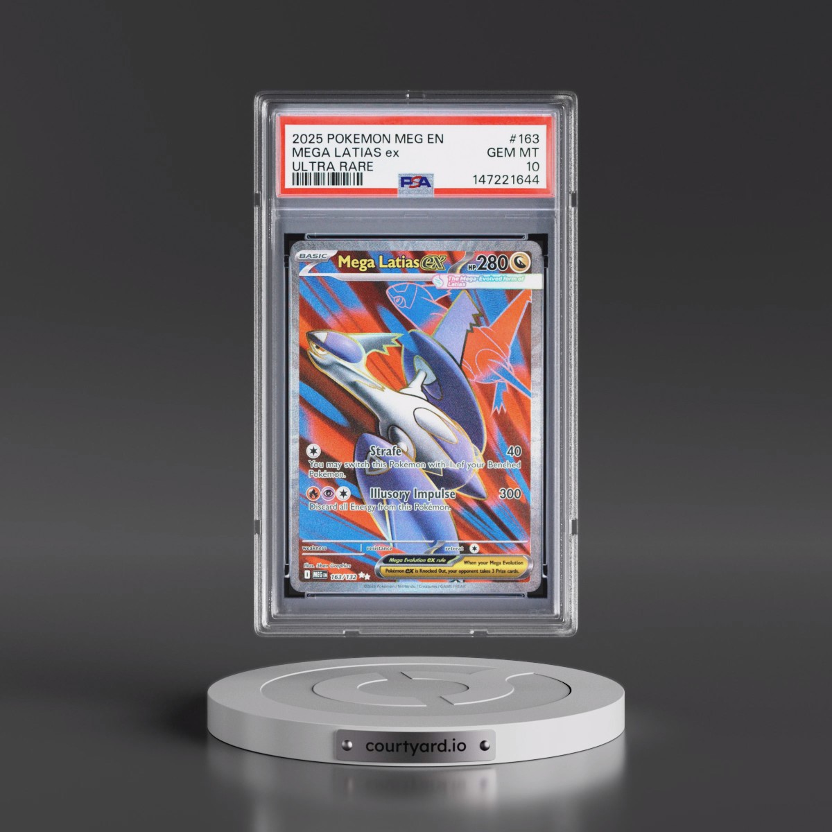 2025 Pokémon Meg EN-Mega Evolution #163 Mega Latias EX - Holo Ultra Rare (PSA 10 GEM MINT)