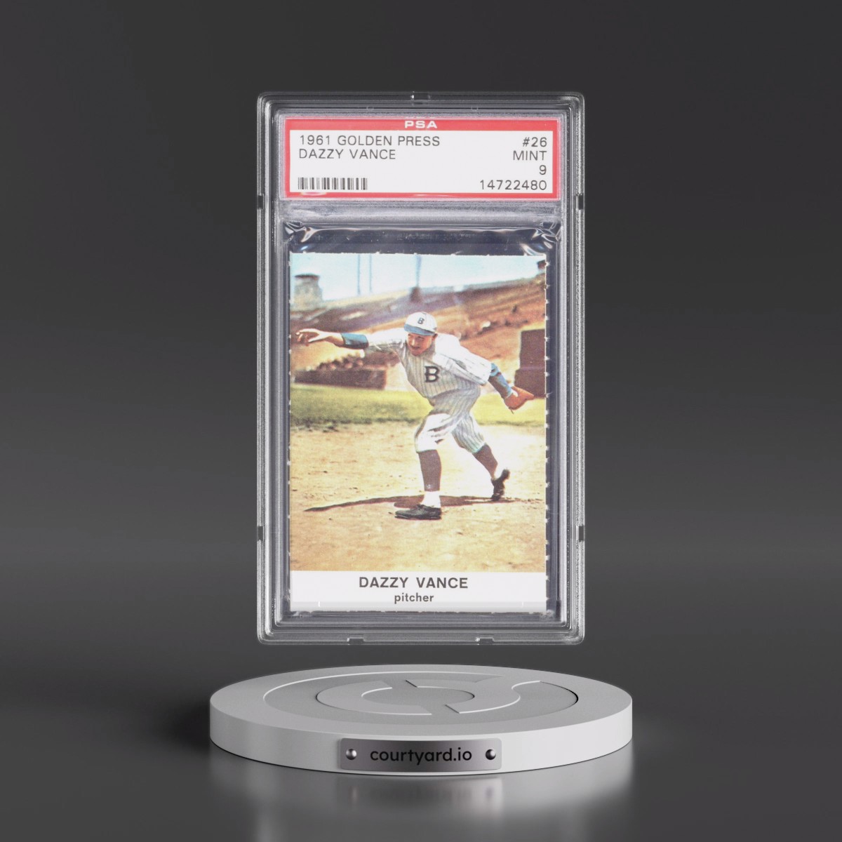 1961 Golden Press #26 Dazzy Vance (PSA 9 MINT)