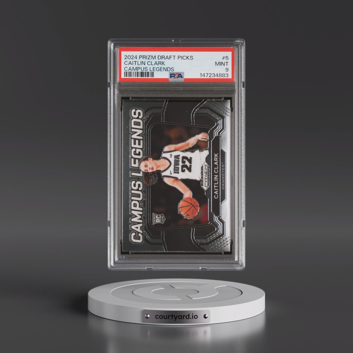 2024 Panini Prizm Draft Picks Campus Legends #5 Caitlin Clark (PSA 9 MINT)