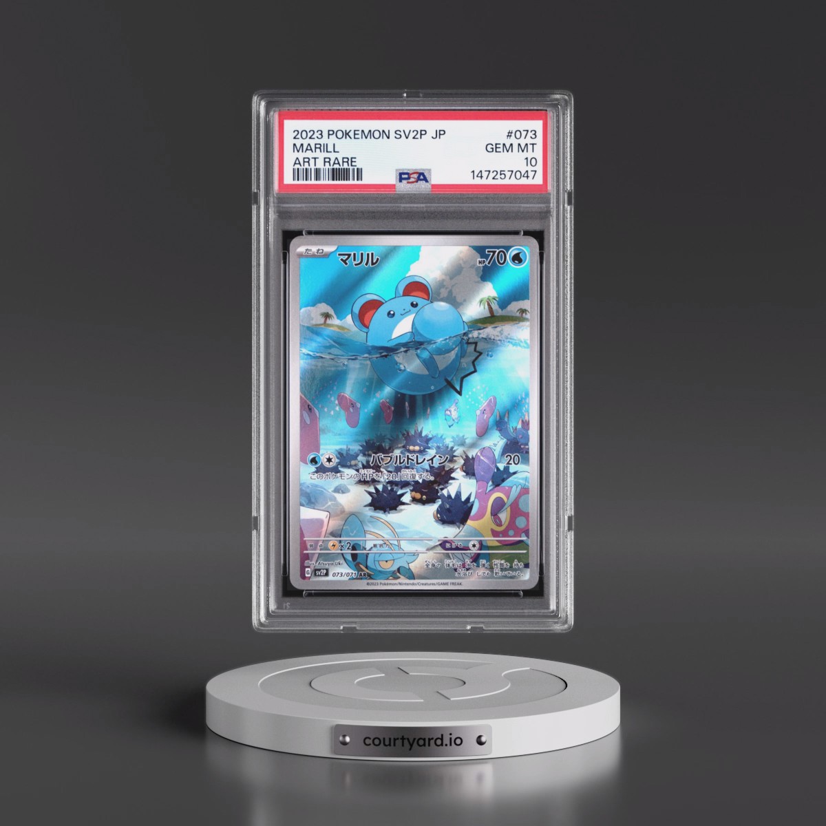 2023 Pokémon Sv2p-Snow Hazard #073 Marill - Art Rare (PSA 10 GEM MINT)