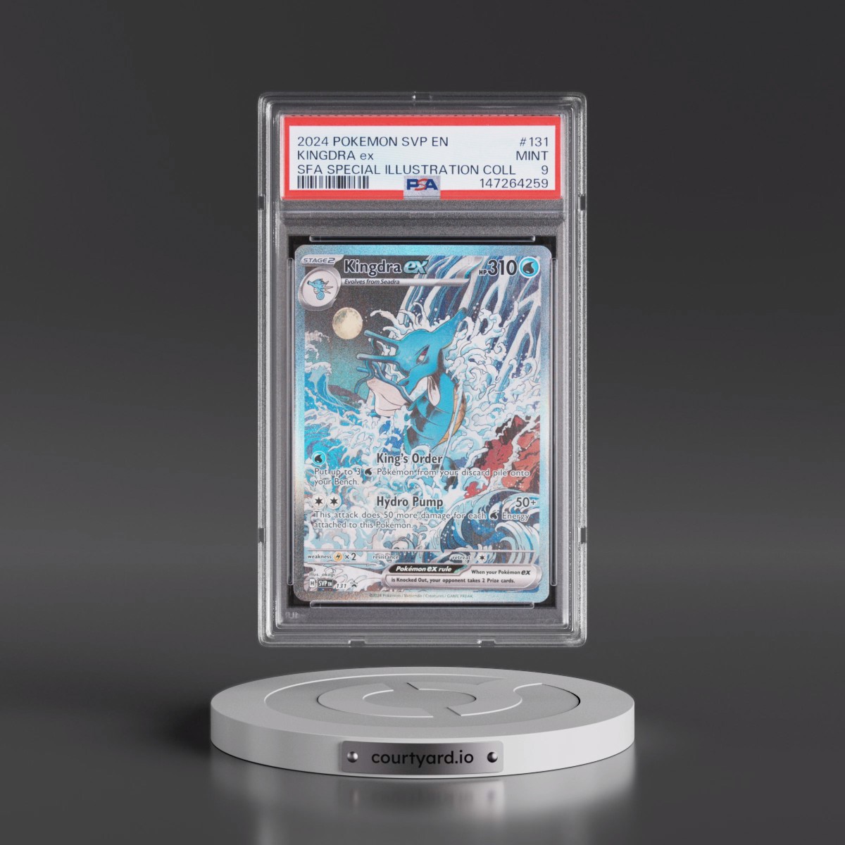2024 Pokémon Svp EN-SV Black Star Promo #131 Kingdra EX - Holo Shrouded Fable Special Illustration Collection (PSA 9 MINT)