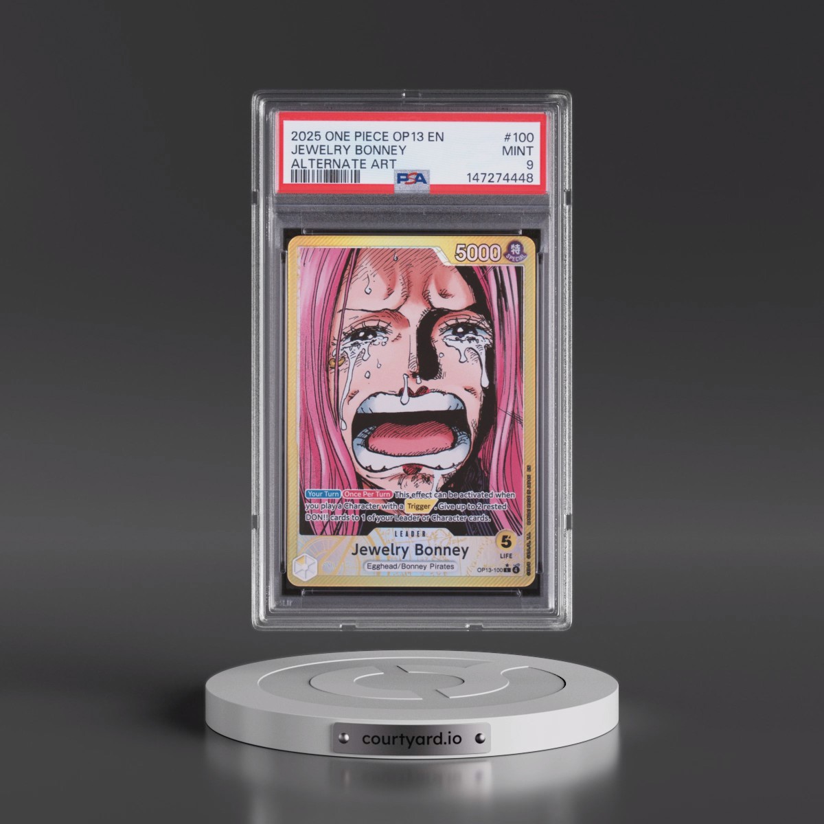 2025 One Piece OP13-Carrying on His Will #100 Jewelry Bonney - Alternate Art (PSA 9 MINT)