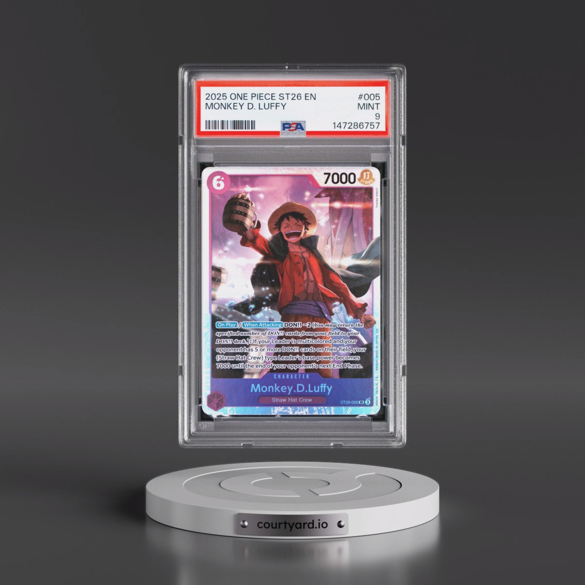 2025 One Piece Starter Deck ST26-Purple/Black Monkey D. Luffy #005 Monkey D. Luffy (PSA 9 MINT)