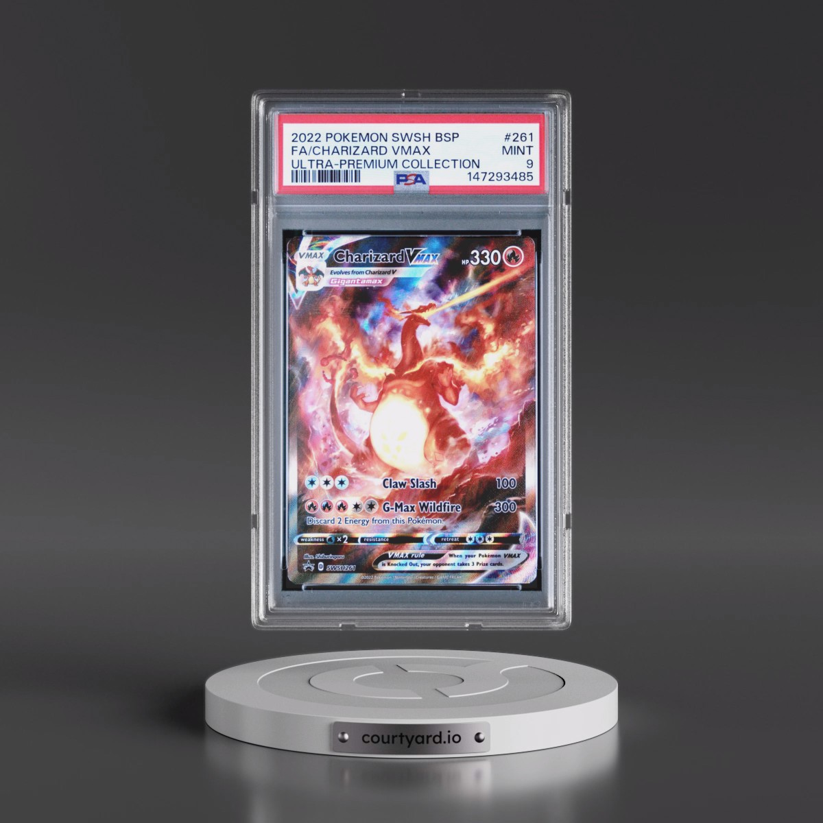 2022 Pokémon Swsh Black Star Promo #261 Charizard Vmax - Full Art Sword & Shield Ultra-Premium Collection-Charizard (PSA 9 MINT)